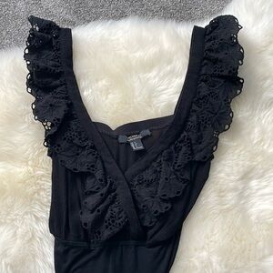 Forever 21 lace low cut leotard